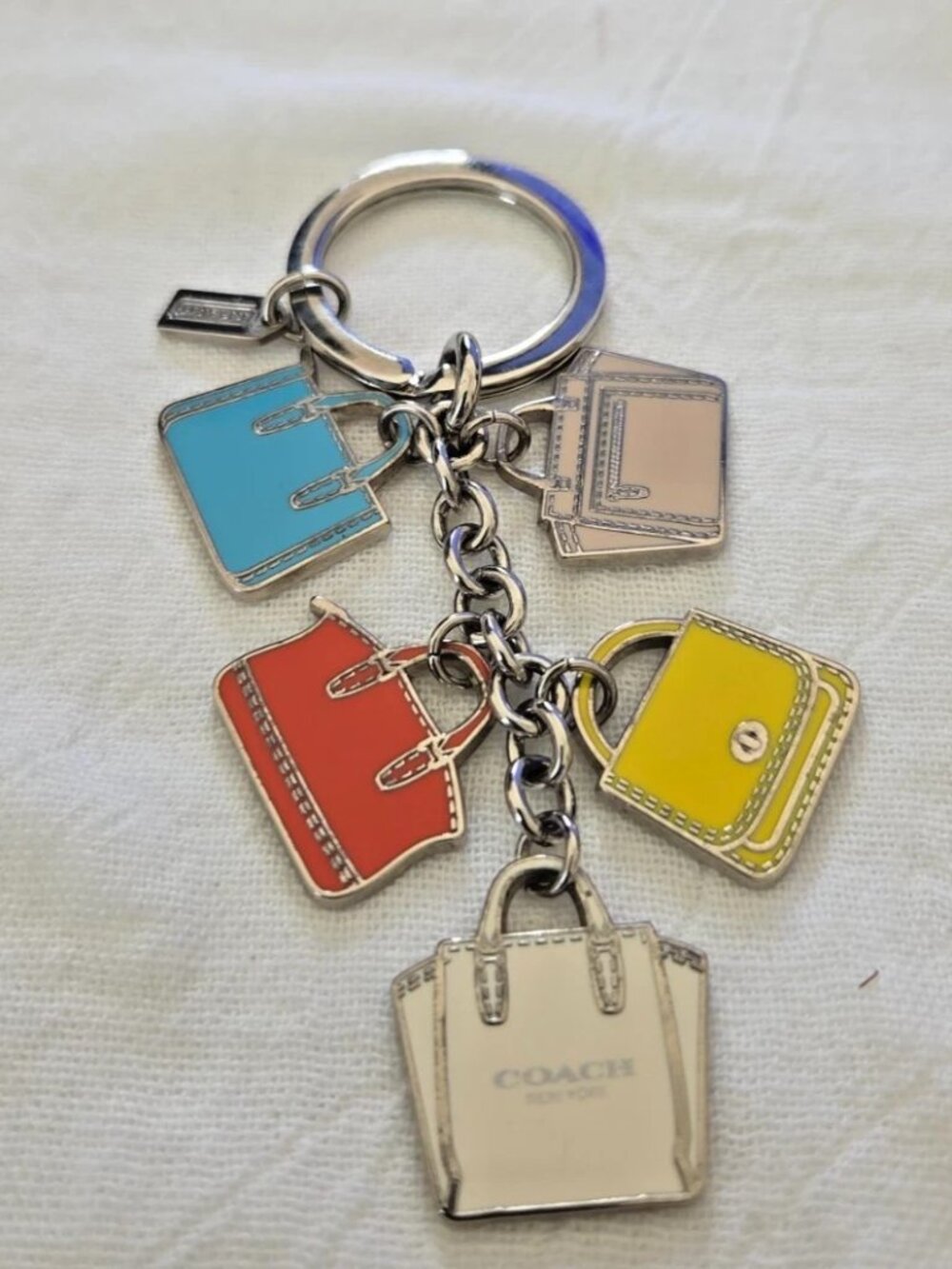 RARE Coach Y2K Limited Edition Legacy Mini Bag Charm Keychain #64528 - EUC